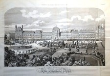 Stampa antica PARIGI TUILERIES