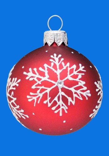 8cm bordeaux snowflake ball - snowflake,