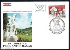 AUSTRIA 1 BUSTA PRIMO GIORNO FDC ANTON HANAK SCULTORE 1984