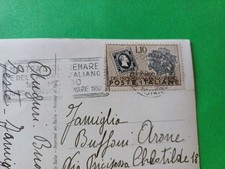 1951 FRANCOBOLLO DI 10 LIRE SU CARTOLINA PER LA CITTÀ 