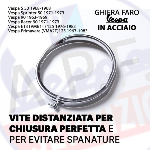 Ghiera faro vespa cromata - vespa,