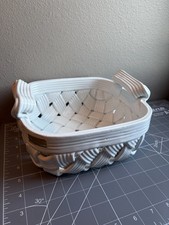 Cesto Vintage Ceramica Bianca