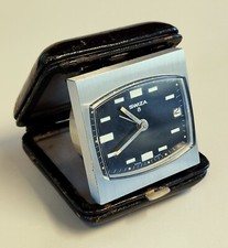 ANTICA SVEGLIA Swiza 8 days ANNI 70 OROLOGIO DA VIAGGIO vintage OLD ALARM CLOCK