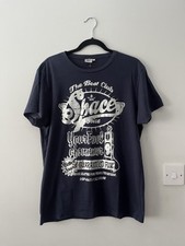 T-shirt uomo Space Ibiza blu navy estiva sound speaker top taglia M