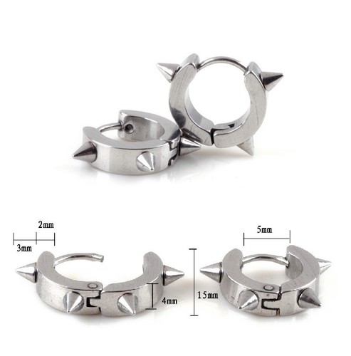 Orecchino 4mm spuntone picchi - orecchino, spuntone,picchi
