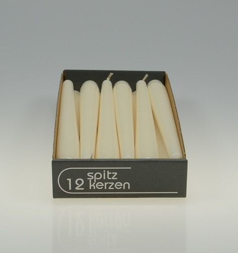 Candele punta bianche 12 - punta,