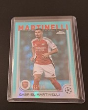 2024-25 Topps Chrome UCC Gabriel Martinelli Aqua /199 Arsenal 