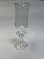 Portacandele Teleflora cristallo vetro trasparente base ottagonale superiore. Sindone in vetro.