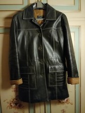 GIACCA DI PELLE VINTAGE DONNA "Renna Sport DIAZ" , tg. M, TESTA DI MORO