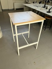 VASAGLE Tavolino Alto Quadrato per Colazione, Struttura in Acciaio 