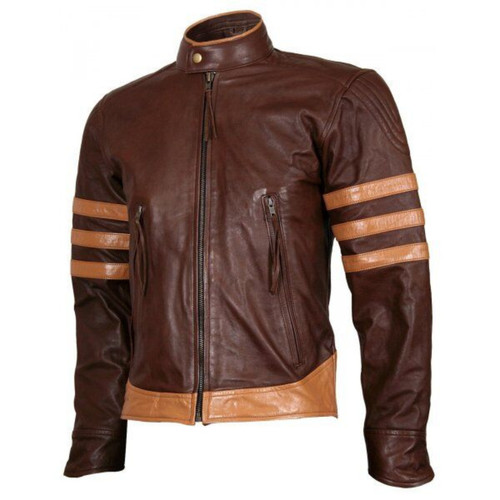 Giacca uomo pelle marrone cafe