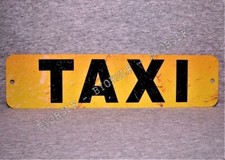 Insegna in metallo TAXI cabina