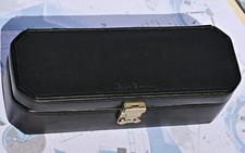 Scatola Cofanetto Box in Pelle Nera Porta Orologi 6 Posti Renato Balestra Nuova