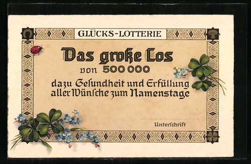 Cartolina lotteria della - cartolina,