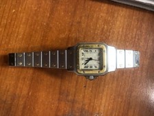 Cartier Santos lady steel gold spider dial ref 0902 automatic serviced + box