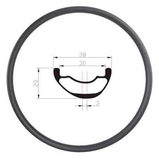 Cerchio carbonio asimmetrico