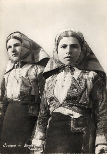 Antica cartolina costumi - antica, cartolina: