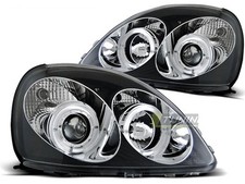 Coppia di Fari Anteriori per Toyota YARIS P1 1999-2003 Angel Eyes Neri IT LPTO02
