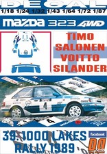 DECAL MAZDA 323 4WD T.SALONEN 1000 LAKES R.1989 2nd (04)