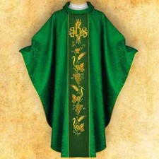 Casula ricamata verde