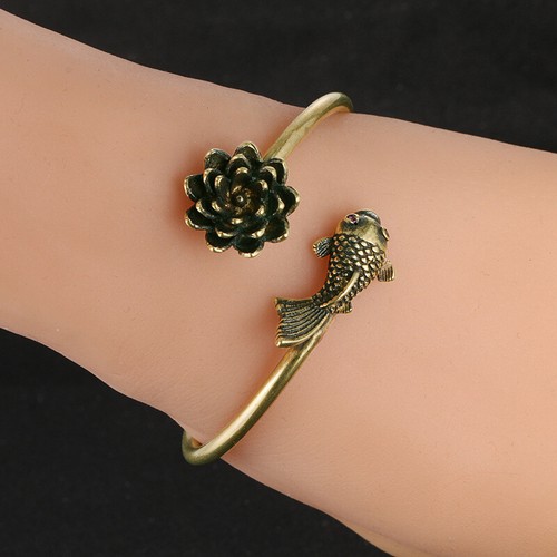Statuina bracciale pesce fiore