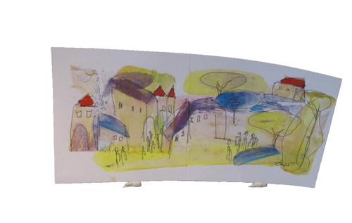 Disegno paesaggio italia - disegno,
