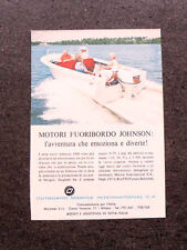 L920- Advertising Pubblicità -1960- MOTORI FUORIBORDO JOHNSON