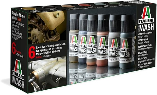 Italeri acrylic model wash set - italeri,