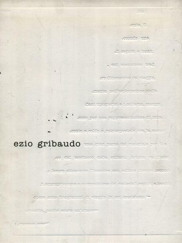Ezio gribaudo prima - ezio, edizione