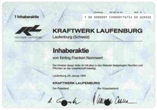 Kraftwerk Laufenburg 1993 Schweiz Baden Francis Turbinen Siemens UNIX 50 Franken