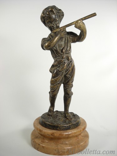 Statua ragazzo con flauto - ragazzo,