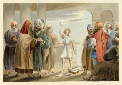 Quadro acquerello cristo con - quadro,