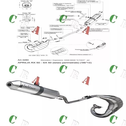3280 leovince fight scarico - leovince,