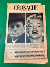 1954 rivista MARILYN MONROE cover CRONACHE DELLA POLITICA E DEL COSTUME