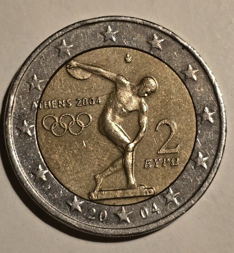 Moneta euro olimpiadi 2004 - moneta,
