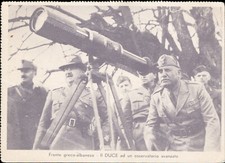 al152 cartolina fronte greco albanese il duce ad un osservatorio avanzato