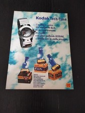 1993 KODAK TECH TIME  WATCH OROLOGIO ACCIAIO CROMATO VINTAGE AD PUBBLICITA
