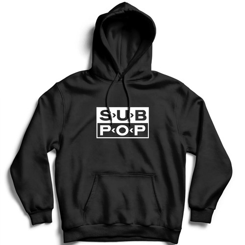 Felpa nera con cappuccio sub - cappuccio,