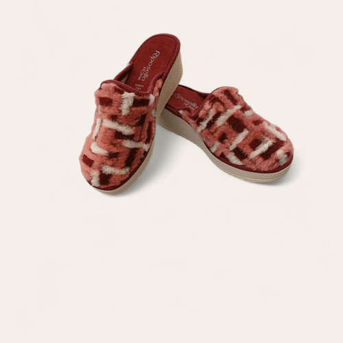 Pantofola riposella con zeppa - pantofola,