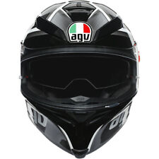 Casco Integrale in Fibra Moto AGV K5 S Multi TEMPEST Nero Silver