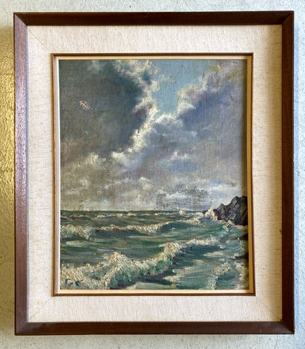 Antico quadro olio cartone - antico,