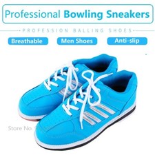 Scarpe da bowling uomo traspiranti stringate nuove professionali antiscivolo