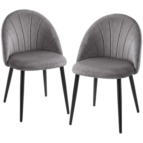 Homcom set sedie per sala - 2, da