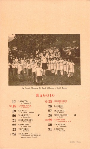 Pagina calendario - cm, di