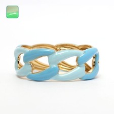 bracciale donna rigido a catena colorato da polso grande elegante bicolore