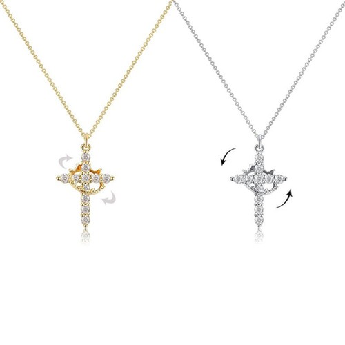 Collana anello girevole con - collana,