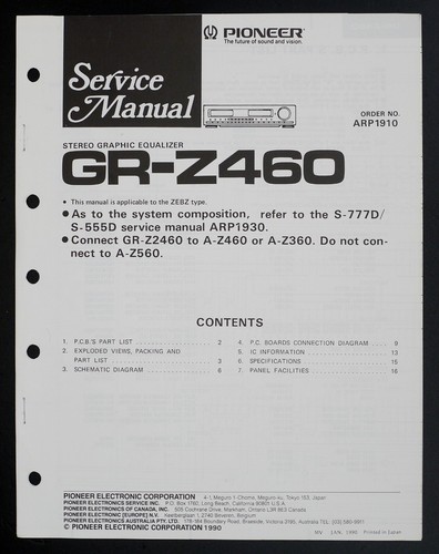 Originale pioneer z460 - originale, gr-z460