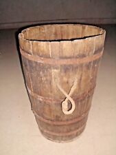 ANTICO CESTO ATTREZZO RURALE SICILIANO TINO LEGNO FERRO ROVERE UVA NO BOTTE