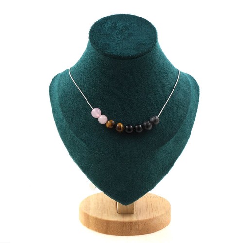 Collana perle quarzo rosa - collana,