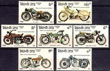Laos 1985 Moto Moto Moto Moto Trasporto Sport 7v Set MNH